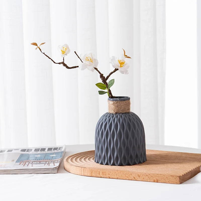 🌊 Water Ripple Plastic Vase