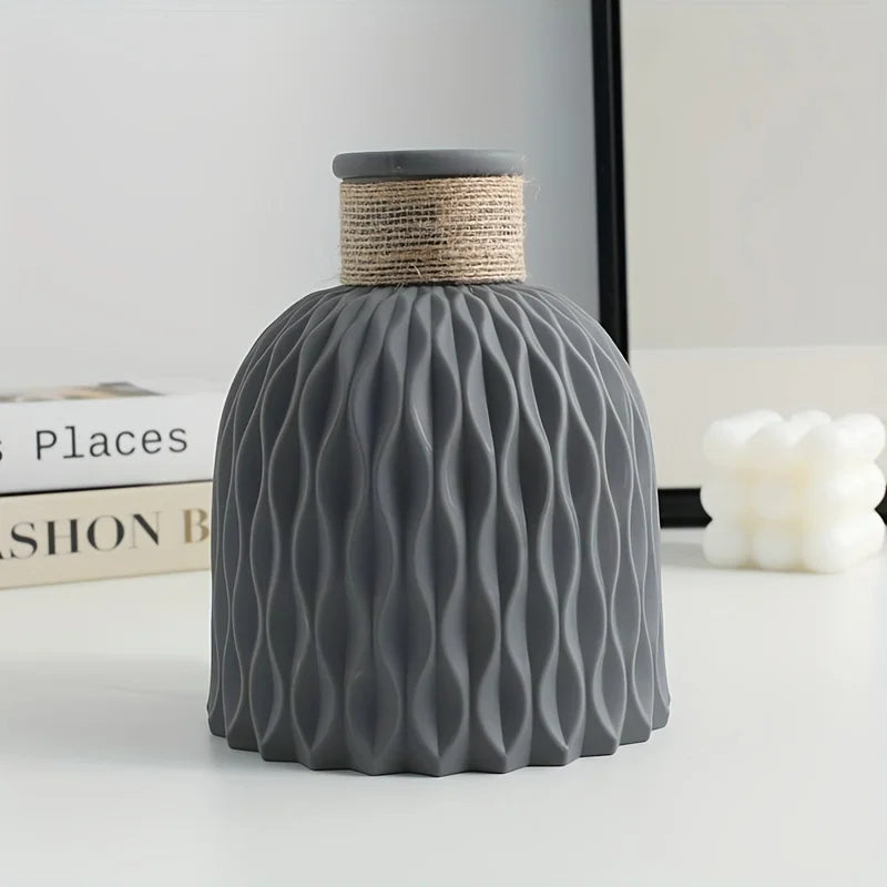 🌊 Water Ripple Plastic Vase