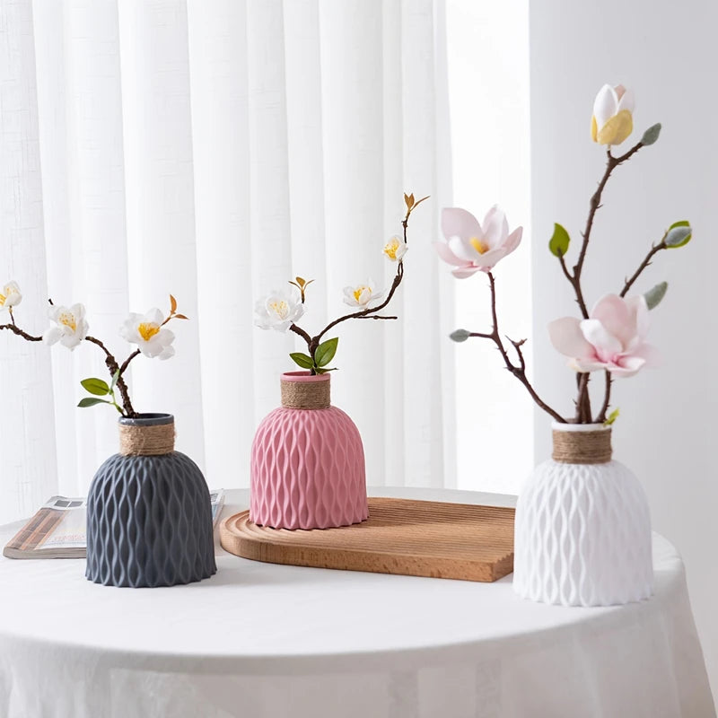 🌊 Water Ripple Plastic Vase